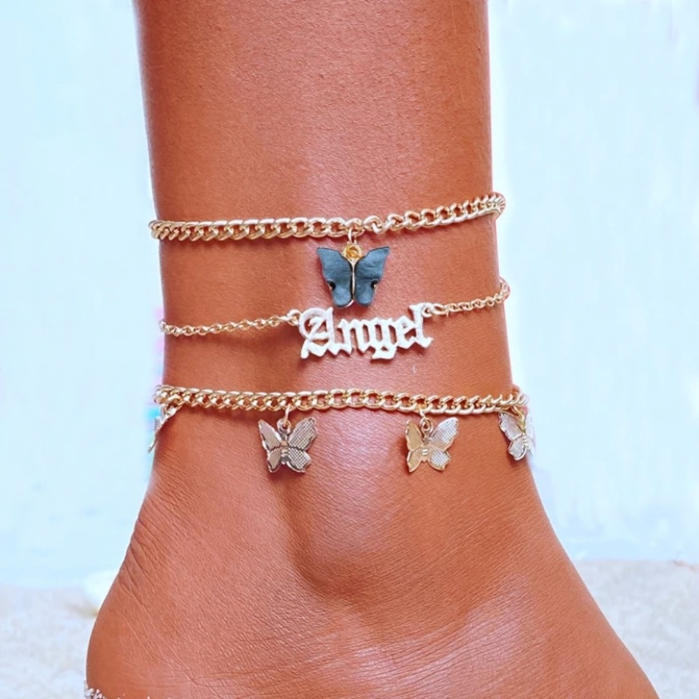Butterfly Anklets Available In 6 Colors